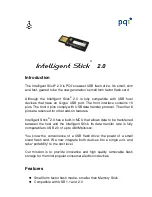 Preview for 1 page of PQI I-Stick 2.0 Specifications