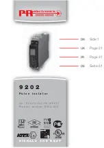 Предварительный просмотр 1 страницы PR electronics 9202 Series Manual