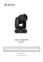 Предварительный просмотр 1 страницы PR Lighting AQUA 350E BWS Manual