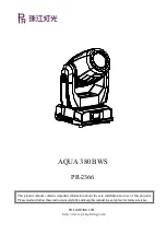 Предварительный просмотр 1 страницы PR Lighting AQUA 380 BWS Manual