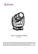 PR Lighting AQUA MARINE 580 BWS User Manual предпросмотр