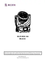 PR Lighting BLINDER 360 User Manual preview