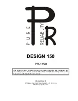 Preview for 1 page of PR Lighting DESIGN 150 User Manual