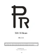 Preview for 1 page of PR Lighting PR-2130 Instruction Manual