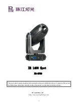 PR Lighting PR-2730 User Manual preview