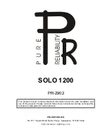 PR Lighting PR-2902 Installation And Use Manual preview