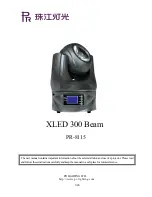 Preview for 1 page of PR Lighting PR-8115 User Manual