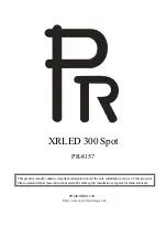 Preview for 1 page of PR Lighting PR-8157 Manual