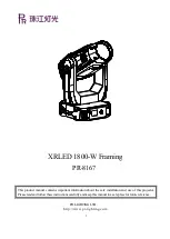 PR Lighting PR-8167 Product Manual preview