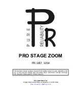 PR Lighting PRO STAGE ZOOM PR-3057 User Manual preview