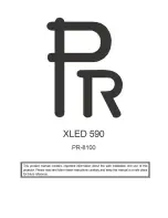 PR Lighting XLED 590 Product Manual preview