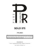 PR 575 User Manual preview