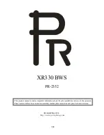 Preview for 1 page of PR XR330 BWS Instruction Manual