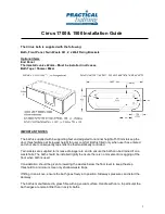 Preview for 1 page of Practical Bathing Cirrus 1700 Installation Manual