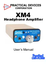 Practical Devices XM4 User Manual preview