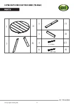 Preview for 4 page of Pragma axi 3-PIECE PICNIC SET ROUND Instruction Manual