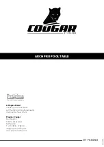Предварительный просмотр 8 страницы Pragma COUGAR ARCH PRO Instruction Manual