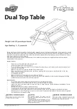 Preview for 2 page of Pragma Sunny Dual Top Table User Manual