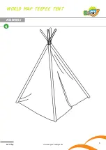 Предварительный просмотр 6 страницы Pragma Sunny WORLD MAP TEEPEE TENT Instruction Manual