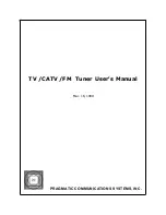 PRAGMATIC COMMUNICATIONS SYSTEMS TV / CATV / FM Tuner User Manual preview