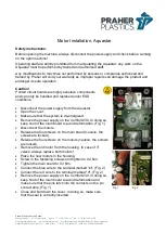 Предварительный просмотр 2 страницы Praher Plastics Aquastar Manual