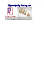 Предварительный просмотр 1 страницы Prairie Labs heghest quality hearing aid Instruction Manual