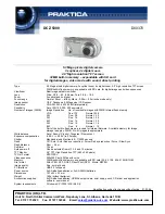 Praktica D00370 Specifications preview