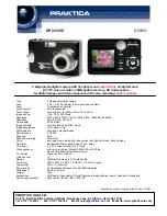 Praktica D00391 Specifications предпросмотр