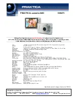 Praktica D00473 Specification предпросмотр