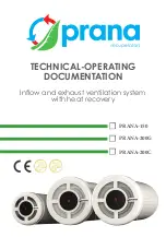 Предварительный просмотр 1 страницы prana 150 Technical-Operating Documentation