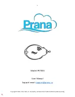 Предварительный просмотр 1 страницы prana PR7500 User Manual