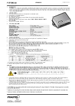 Предварительный просмотр 2 страницы PRASTEL FOTO9S4A Quick Start Manual