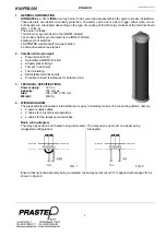 Preview for 2 page of PRASTEL KINFRA500 Quick Start Manual