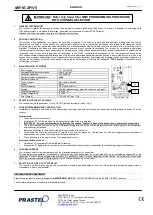 Preview for 2 page of PRASTEL MR1E-XP-V5 Manual