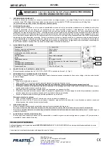 Preview for 5 page of PRASTEL MR1E-XP-V5 Manual