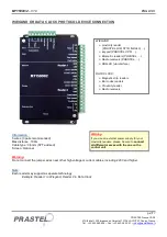 Предварительный просмотр 4 страницы PRASTEL MT15000/2 Technical Instructions