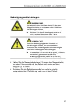 Предварительный просмотр 27 страницы Prebena 1A-AZ16BNH Instructions For Use Manual