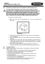 Предварительный просмотр 9 страницы Prebena MOUNTAINE 950 Manual