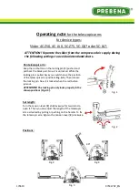 Prebena SLIDER 4C-L50 Operating Note предпросмотр