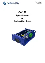 Preview for 1 page of Precaster CA109 Specification & Instruction Book