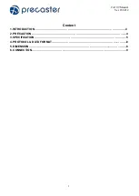 Preview for 2 page of Precaster CA109 Specification & Instruction Book