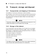 Preview for 78 page of Precisa Series XT Operating Instructions Manual