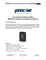 PreCise WCM-02 Installation And Operation Manual preview