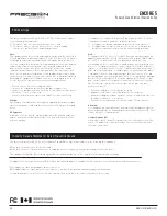 Preview for 4 page of Precision Acoustics ENCORE 5 User Manual