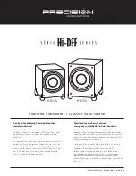 Precision Acoustics HD12S User Manual preview