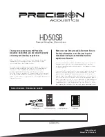 Preview for 1 page of Precision Acoustics HD50SB Owner'S Manual