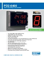 Предварительный просмотр 1 страницы Precision Digital Corporation Helios PD2-6400 Manual