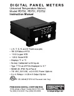 Precision Digital Corporation PD750 Instruction Manual предпросмотр