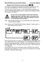 Preview for 74 page of Precision Digital Corporation PROVU PD6300 Series Instruction Manual