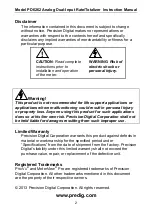 Preview for 2 page of Precision Digital Corporation ProVu PDA1004 Instruction Manual